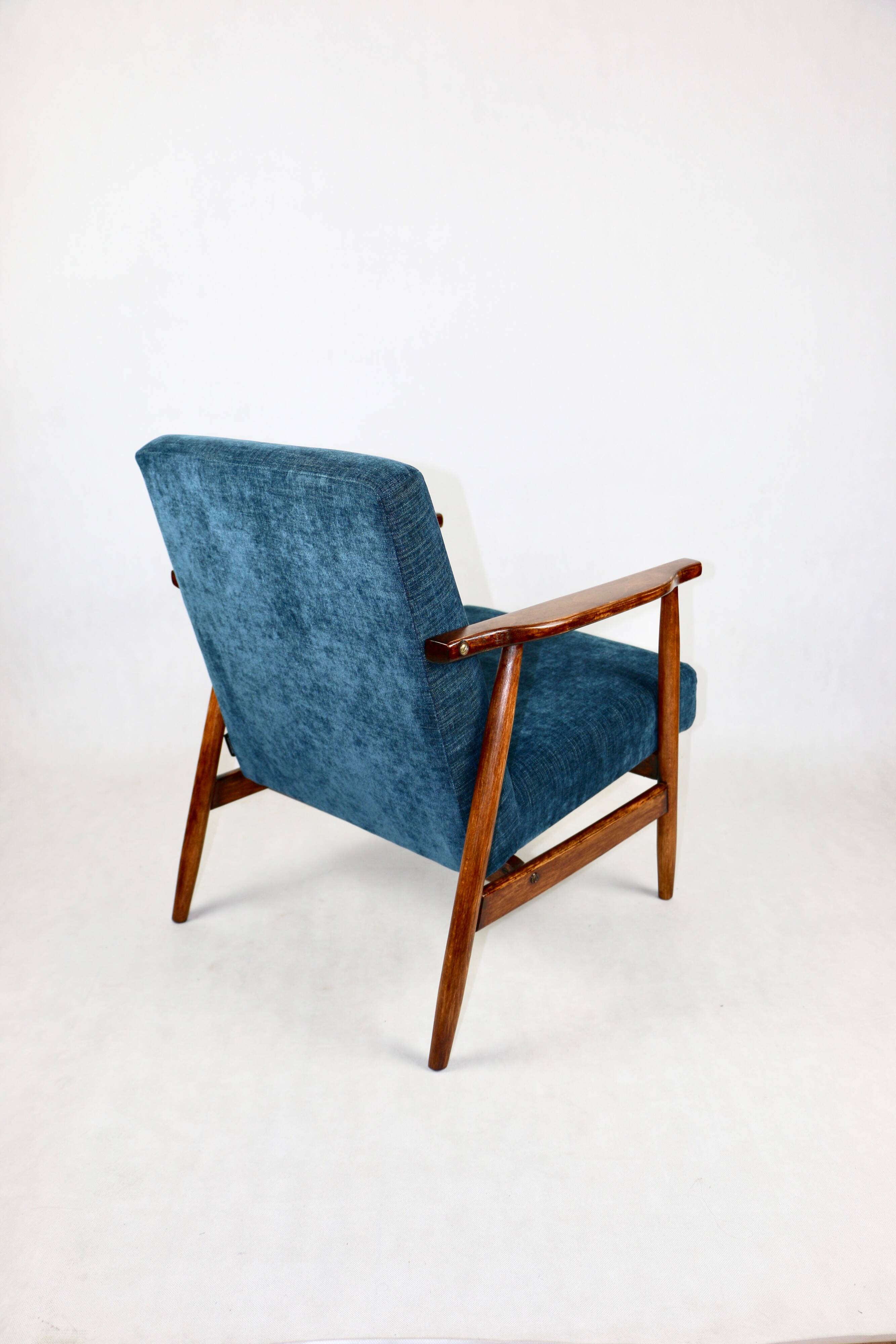 Fauteuil vintage, années 70 bleu - marine comme Lis