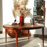 Round teak coffee table - Johannes Andersen - CF Christensen from Silkeborg