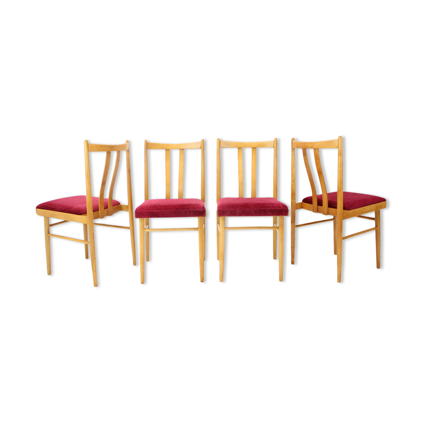 1970s Set of Four Dining Chairs, Czechoslovakia