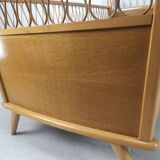 Lit enfant rotin vintage