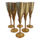 Brass champagne flutes