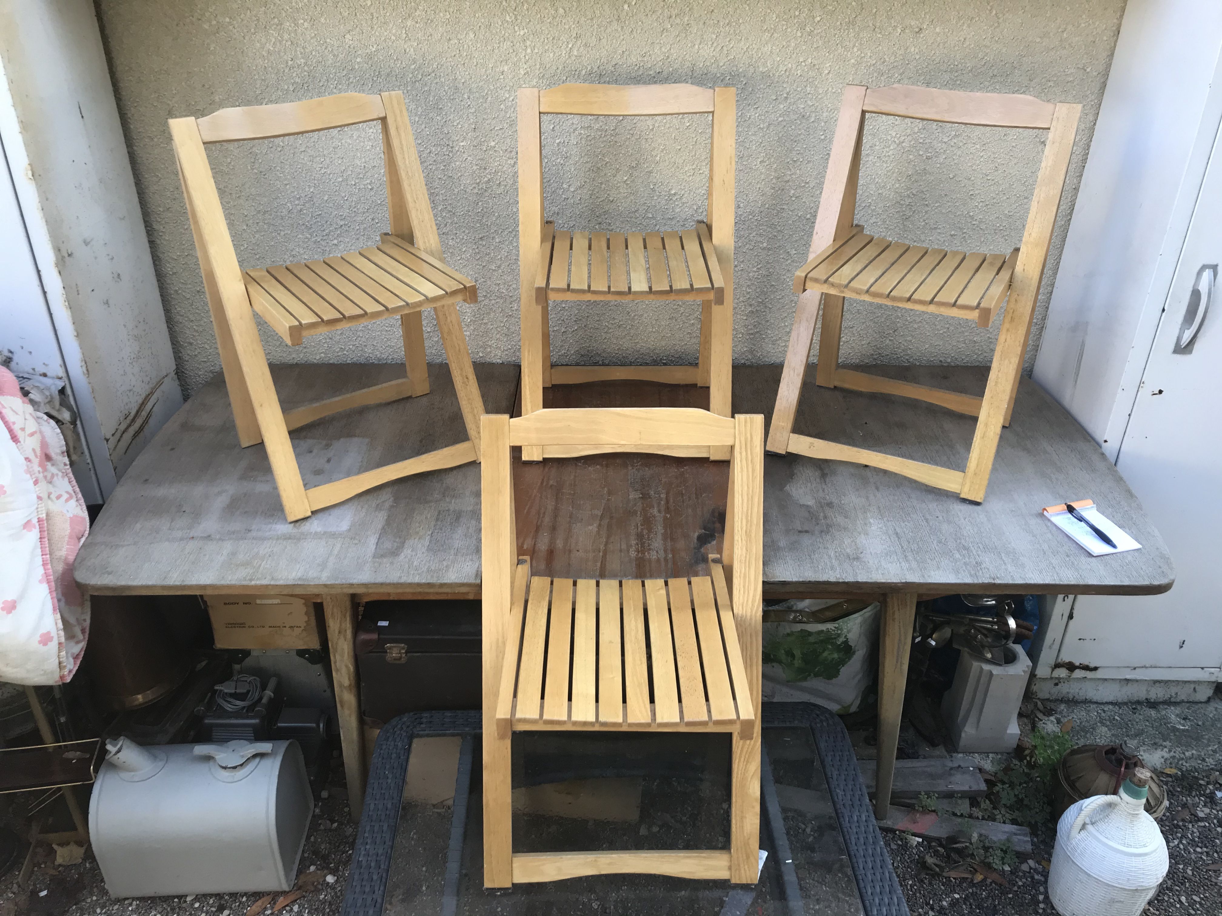 4 folding chairs 1960