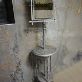 Miroir avec support de rasage réglable en fonte