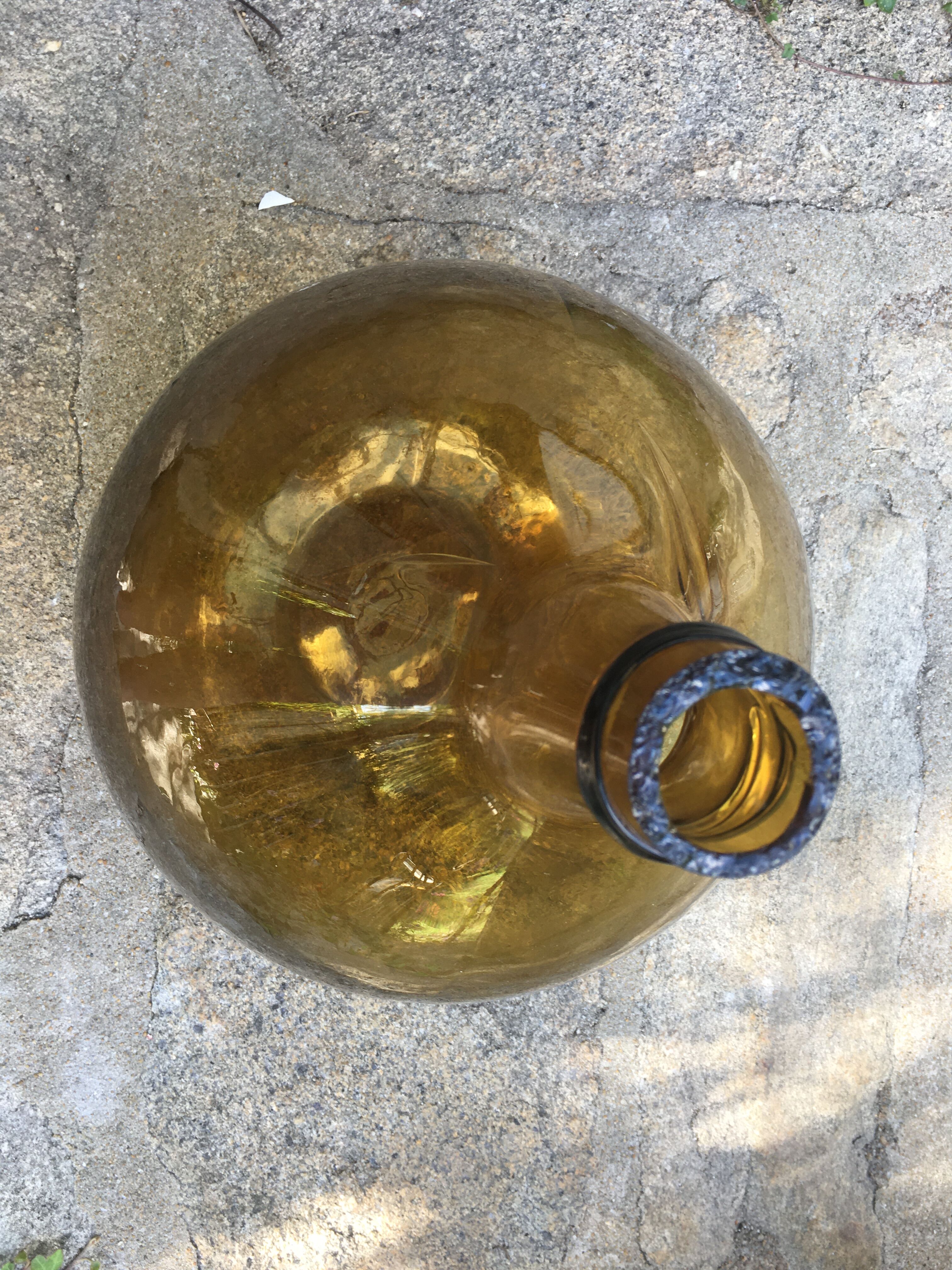 Amber color demijohn 10l