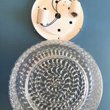 Round ceiling light in molded glass