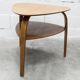 Guéridon / table basse tripode Bow Wood dessin Steiner pour Baumann 1960