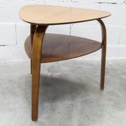 Guéridon / tripod coffee table Bow Wood design Steiner for Baumann 1960