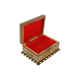 Jewelry box red velvet oriental 17cm