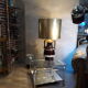 1970s amphora lamp lamp with brass lampshade