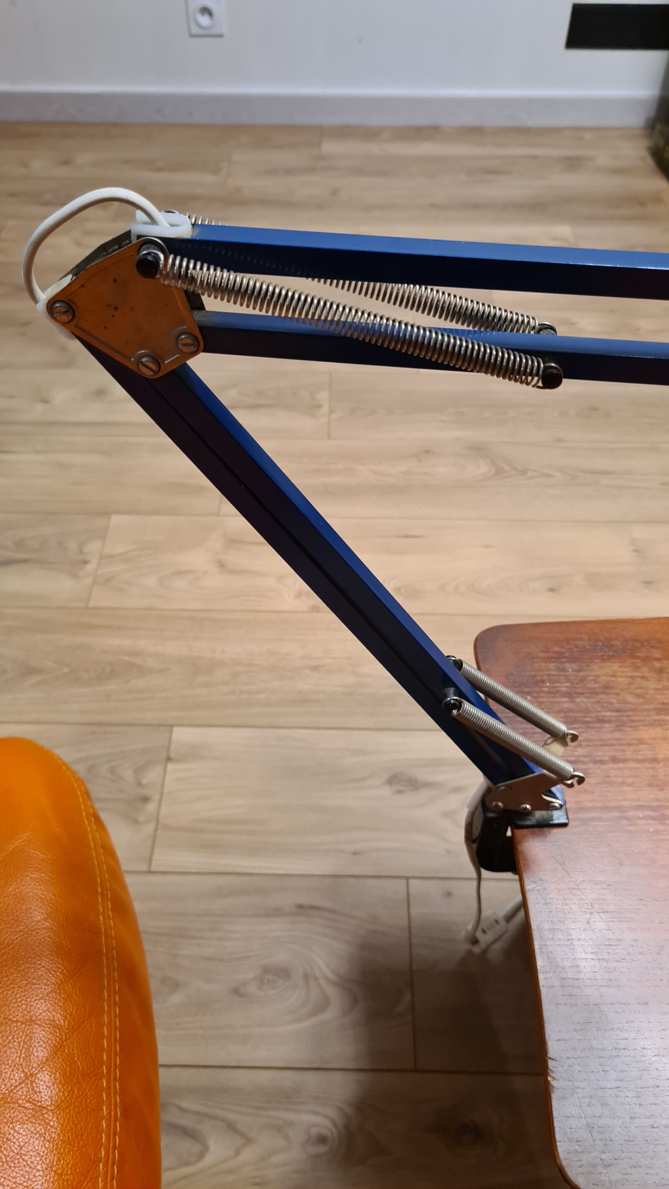 Vintage blue architect lamp