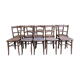 Suite of 10 bistro chairs in cannage
