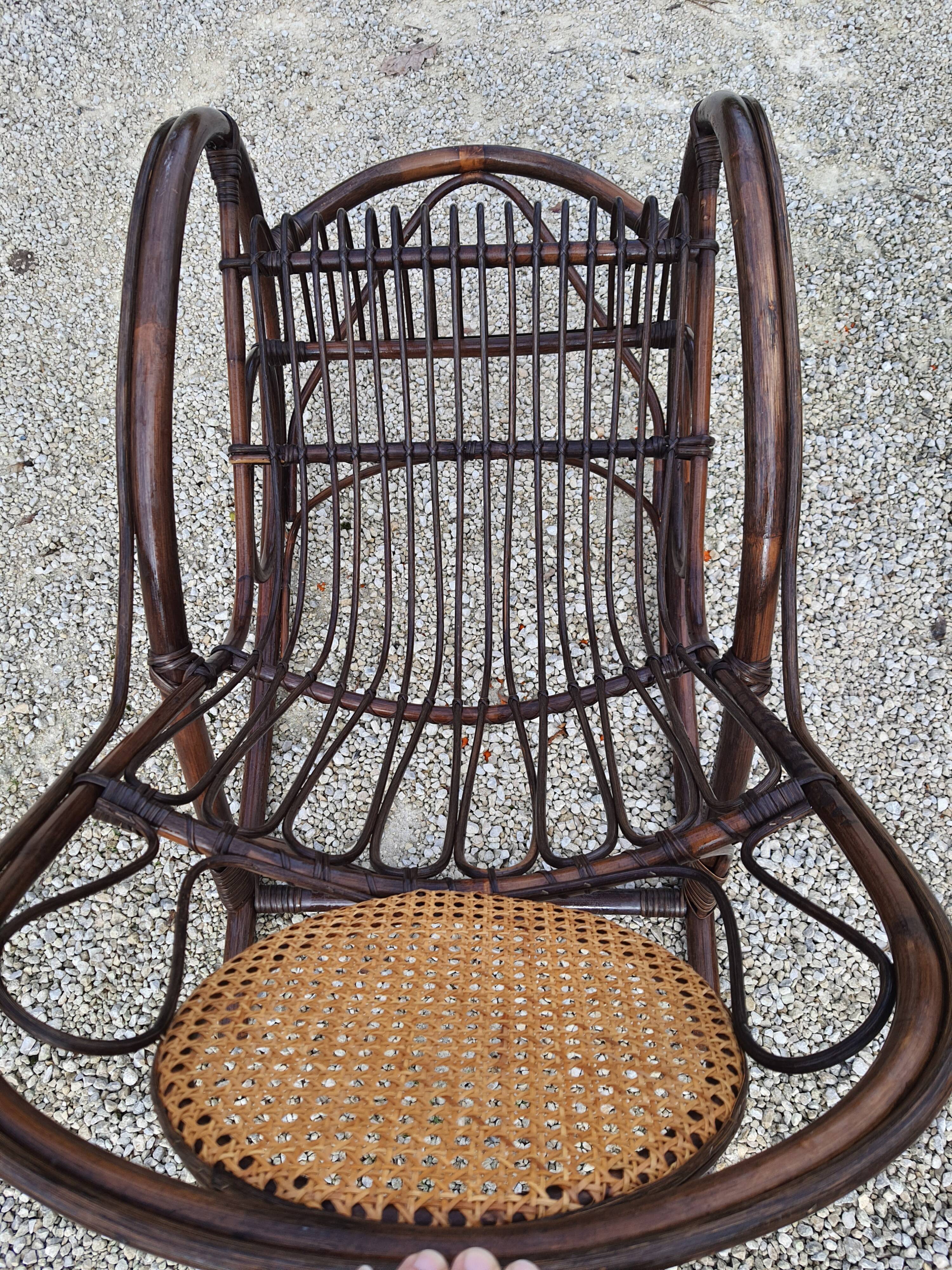 Rattan rocking-chair