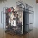 Vinyl rack in black painted metal  1960s