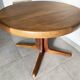 Table scandinave ronde Baumann vintage à pied central étoile extensible