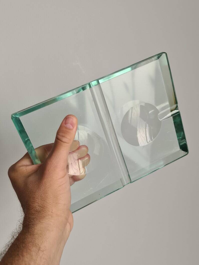 Mid-century Italian green glass ashtray - Catchall