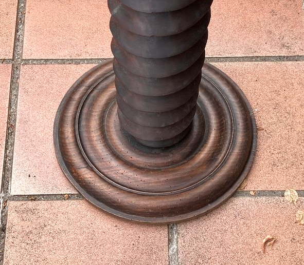 Old wooden console column