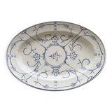Vintage blue and white ceramic oval dish