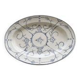 Vintage blue and white ceramic oval dish