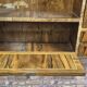 Vitrine Art Déco en noyer rénovée avec bar, rétro, vintage, années 40