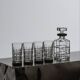Whiskey decanter and set of 4 crystal glasses, 1970s