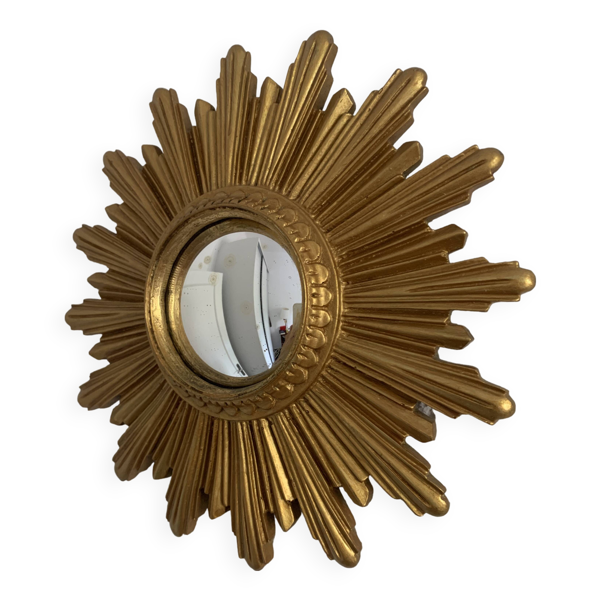 Vintage 1960s witch's eye sun mirror - 25 cm