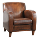 Characterful vintage sheepskin leather armchair with beautiful colours