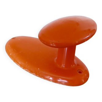 Orange plastic coat hook from the 70s