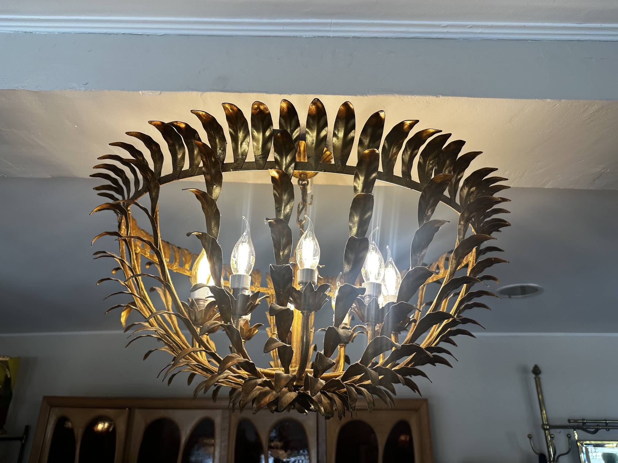 Brass chandelier 1960