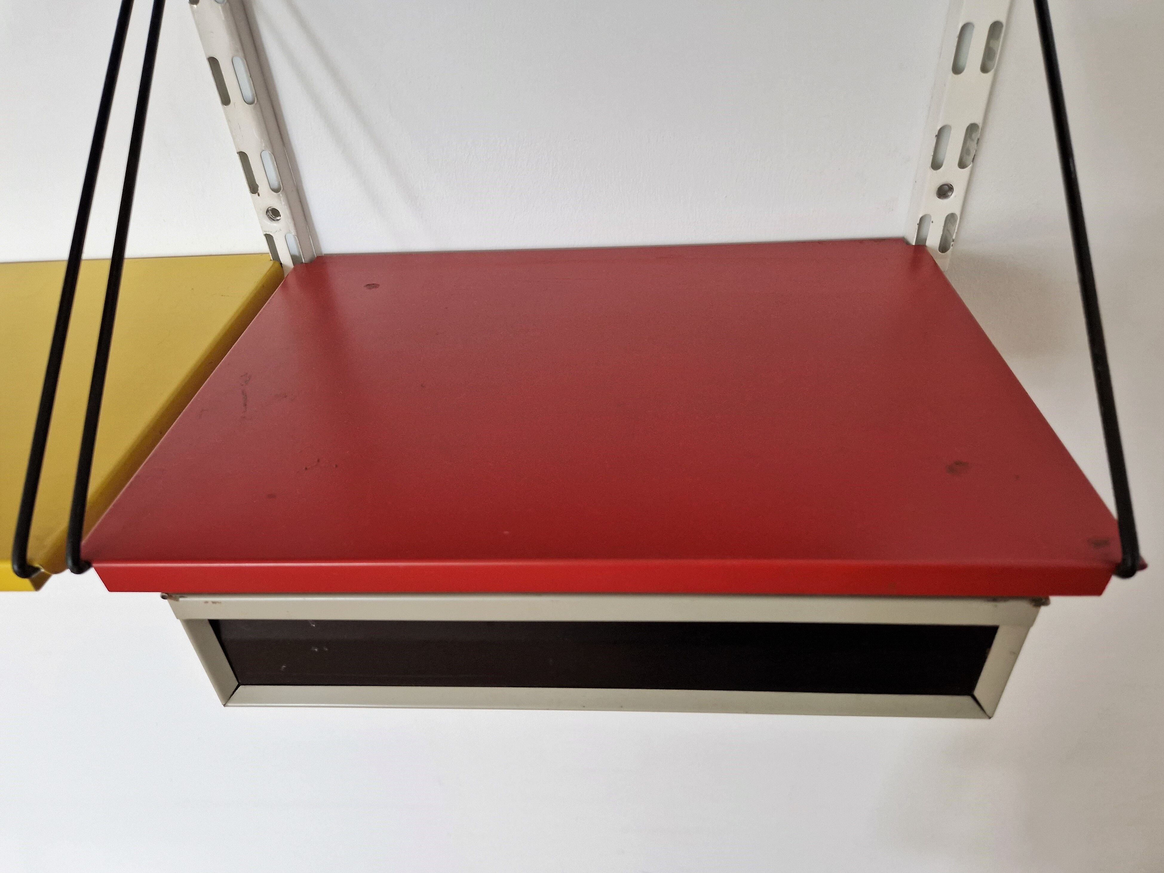 Multicolored wall unit by Tjerk Rijenga for Pilastro, Netherlands, 1960s