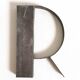 Metal letter R 1930s Height 25 cm