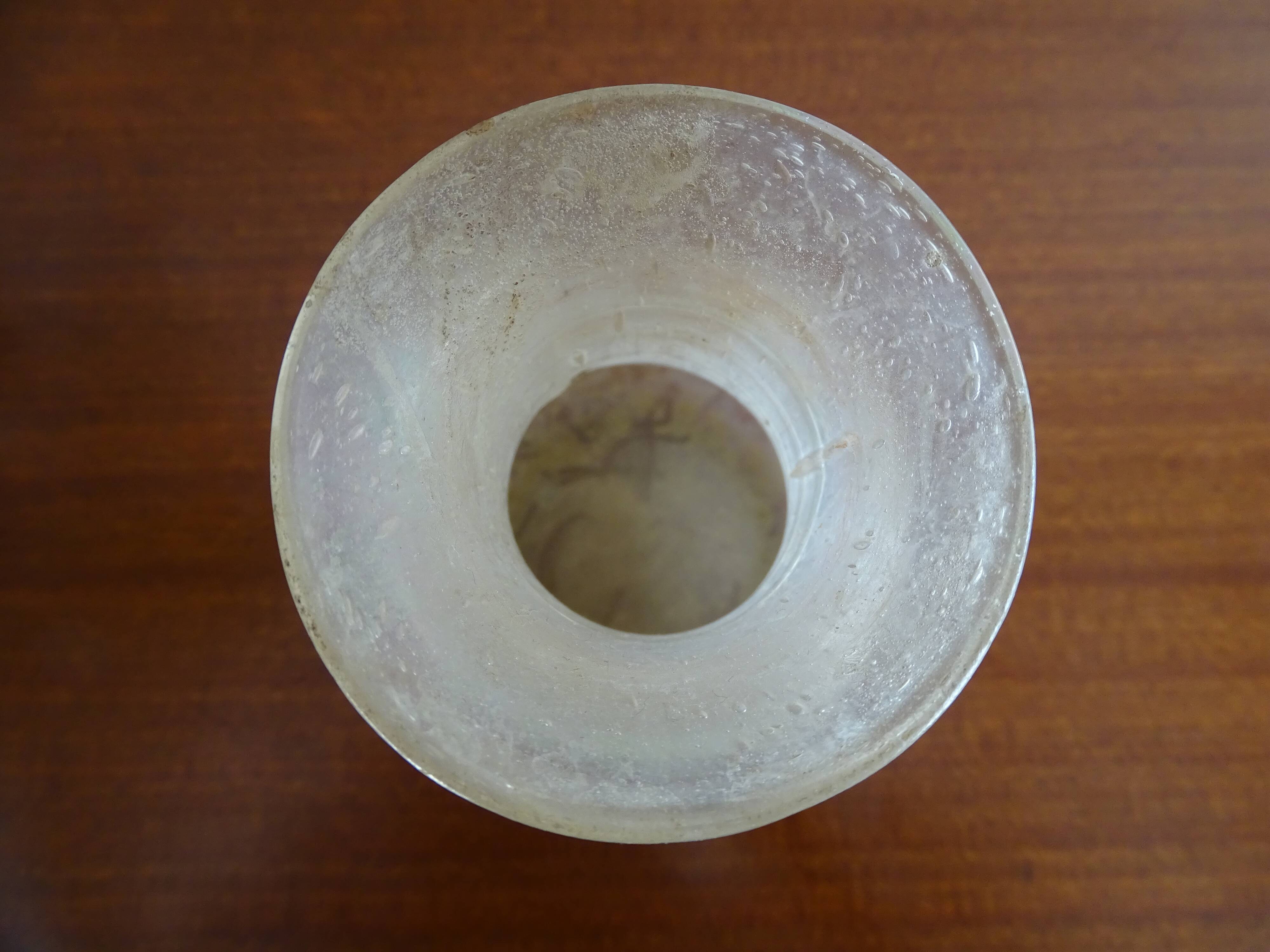 Vase with handle Scavo Seguso Vetri d'Arte iridescent glass Murano 1950