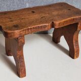 Old solid wood footrest stool