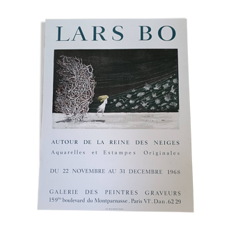 Original Lars Bo exhibition poster, 1968