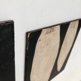 Triptych small abstract paintings