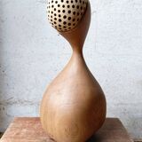 Set of two large solid oak sculptures.