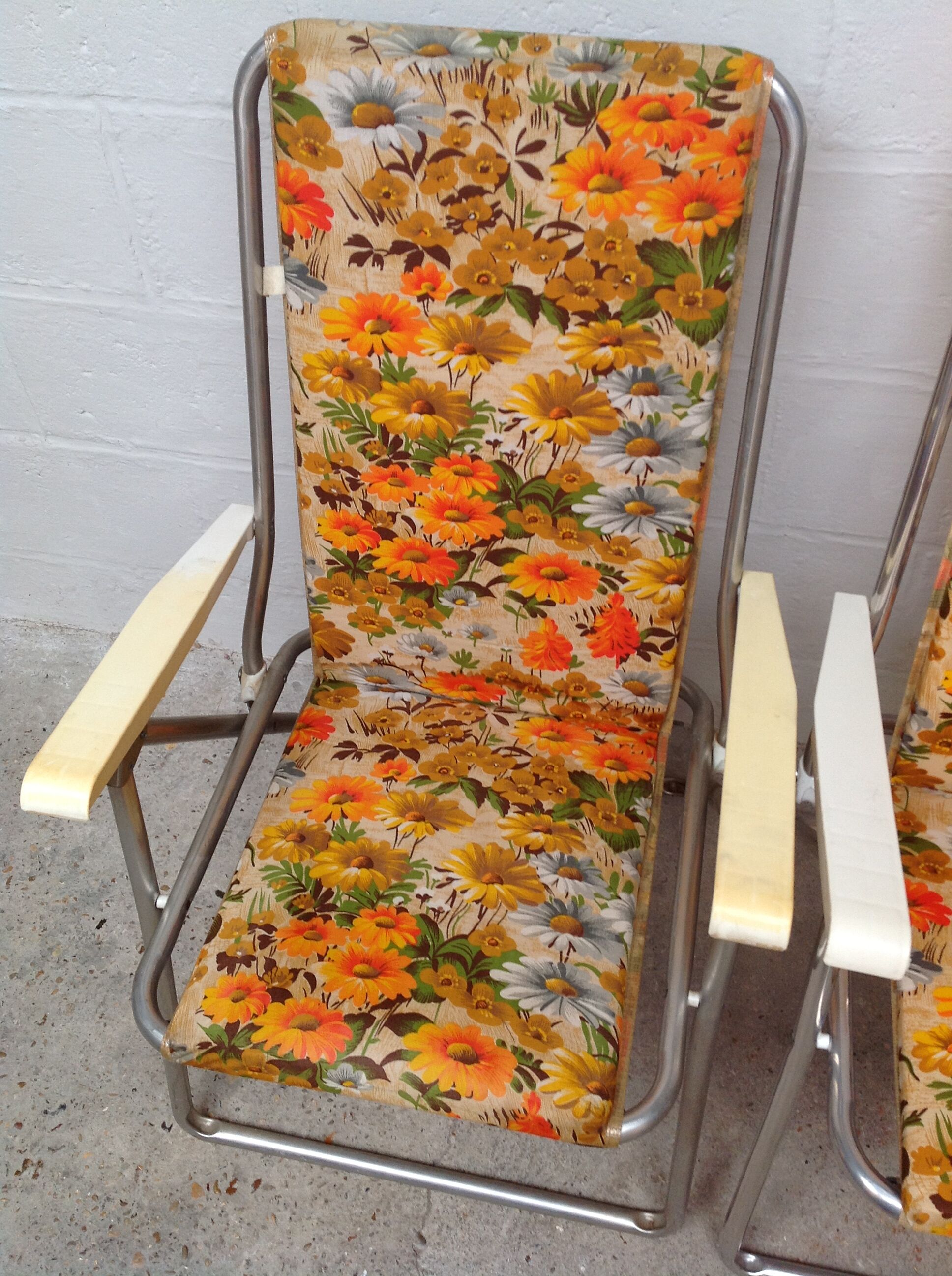 Pair of kettler vintage folding chairs 70's