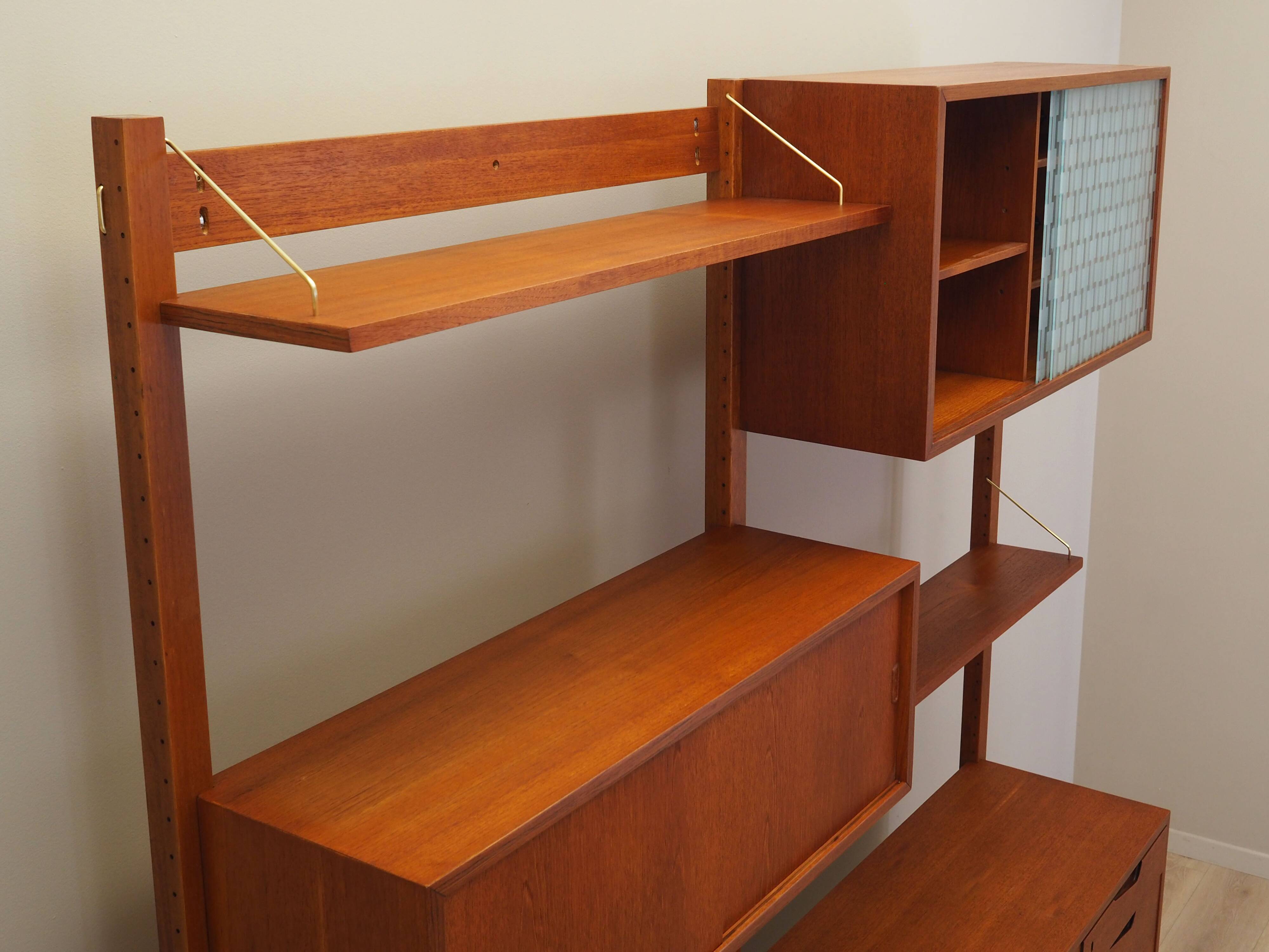 Teak wall unit, Norwegian design, 1960s, designer: Kjell Riise, production: