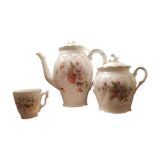 Ensemble tasse, sucrier, cruche a café