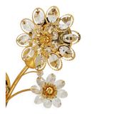 Large wall lamp in gilded brass, Palwa flowers by Ernst Palme, 1970s.