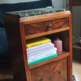 Art Deco style bedside table in marble