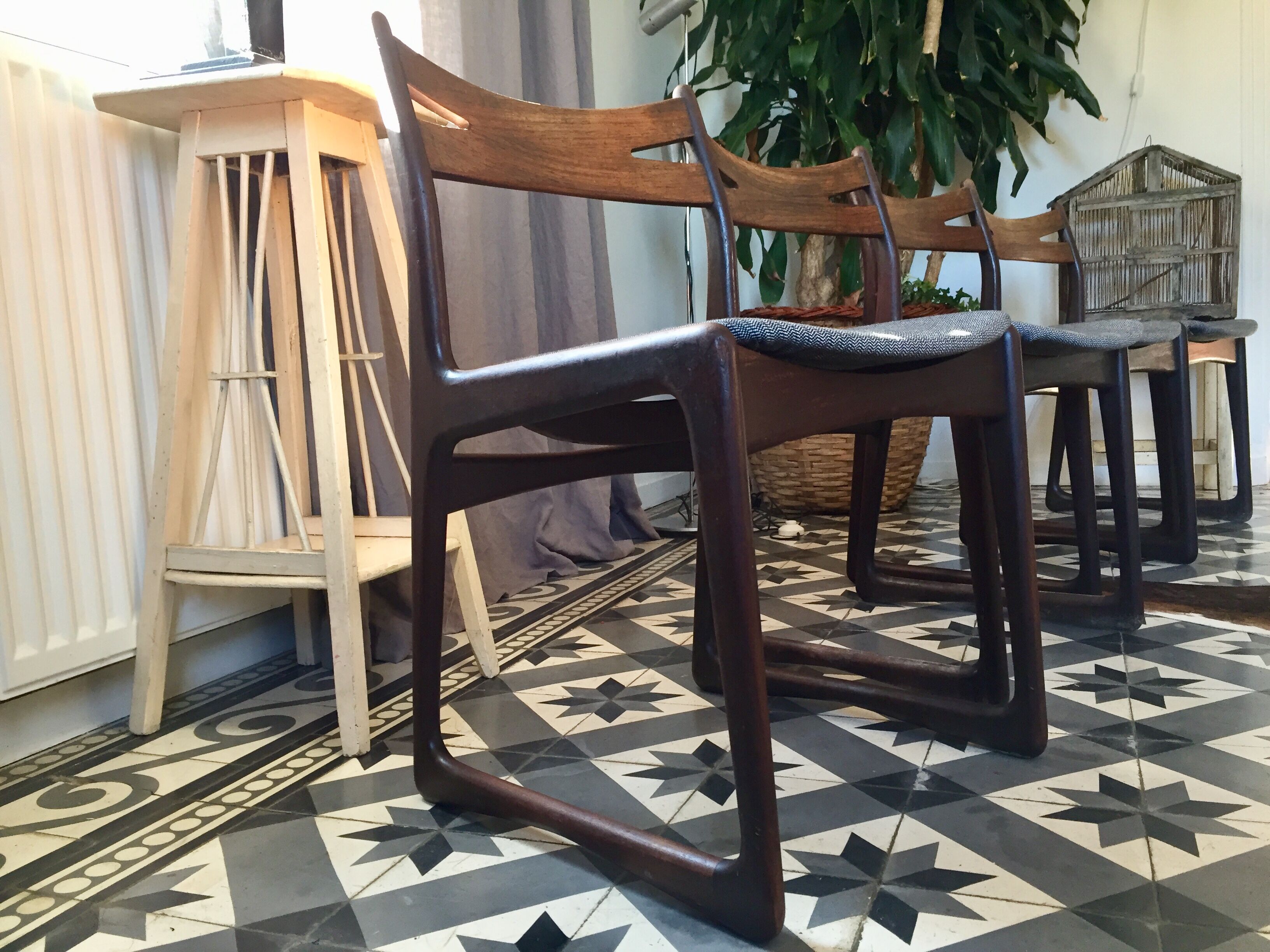 Lot of scandinavian chairs 1970