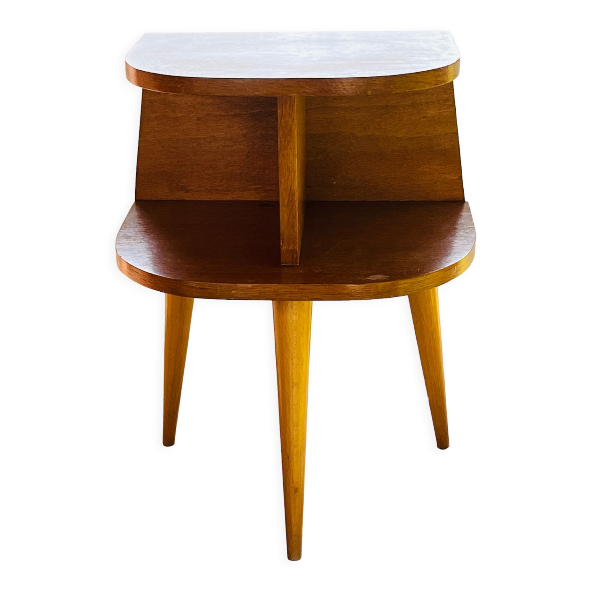 Vintage tripod bedside table