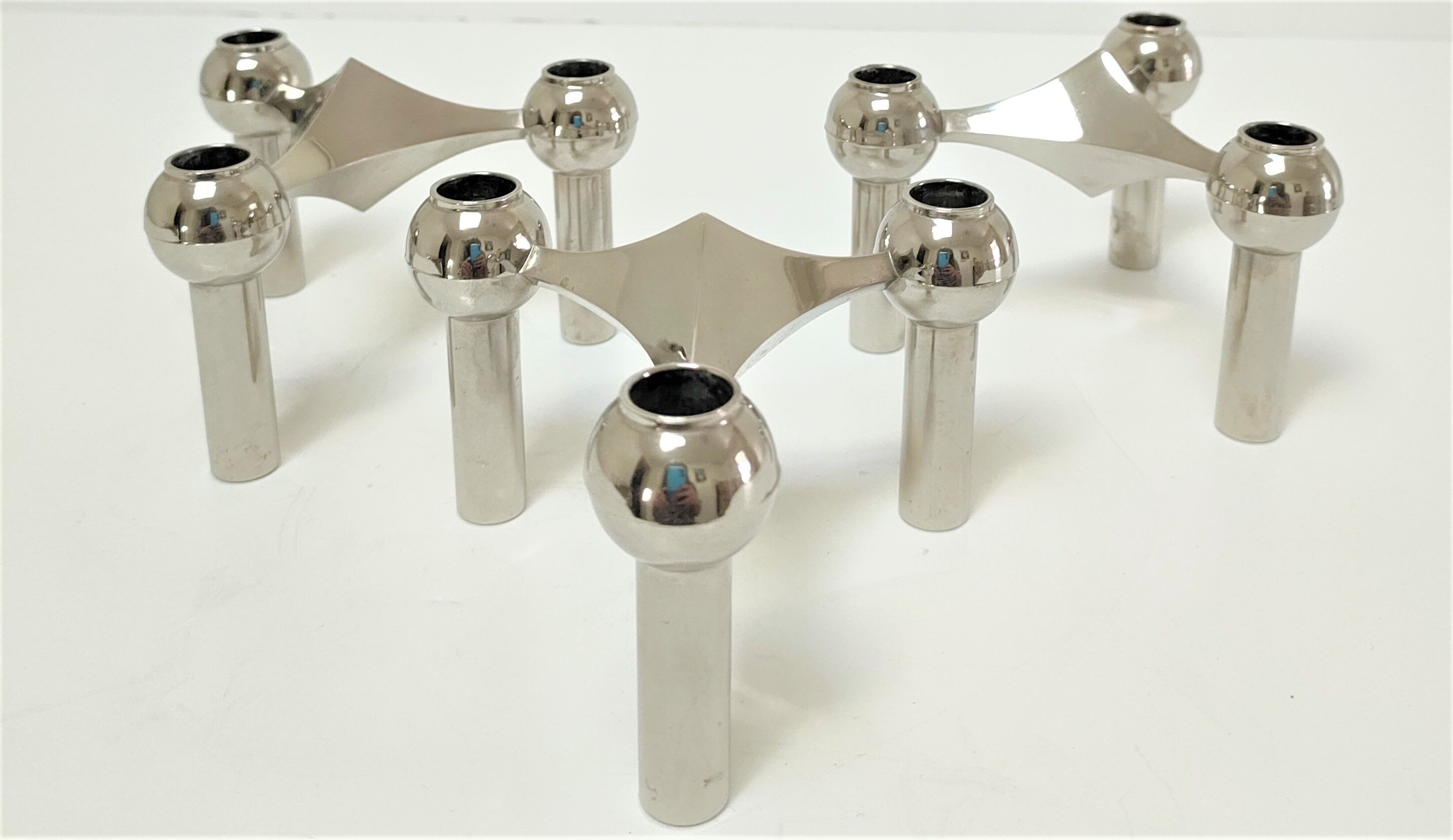 Three candle holders Fritz Nagel and Caesar Stoffi for BMF