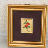 Cromolithographie d'art sur feuille d'or 23kt