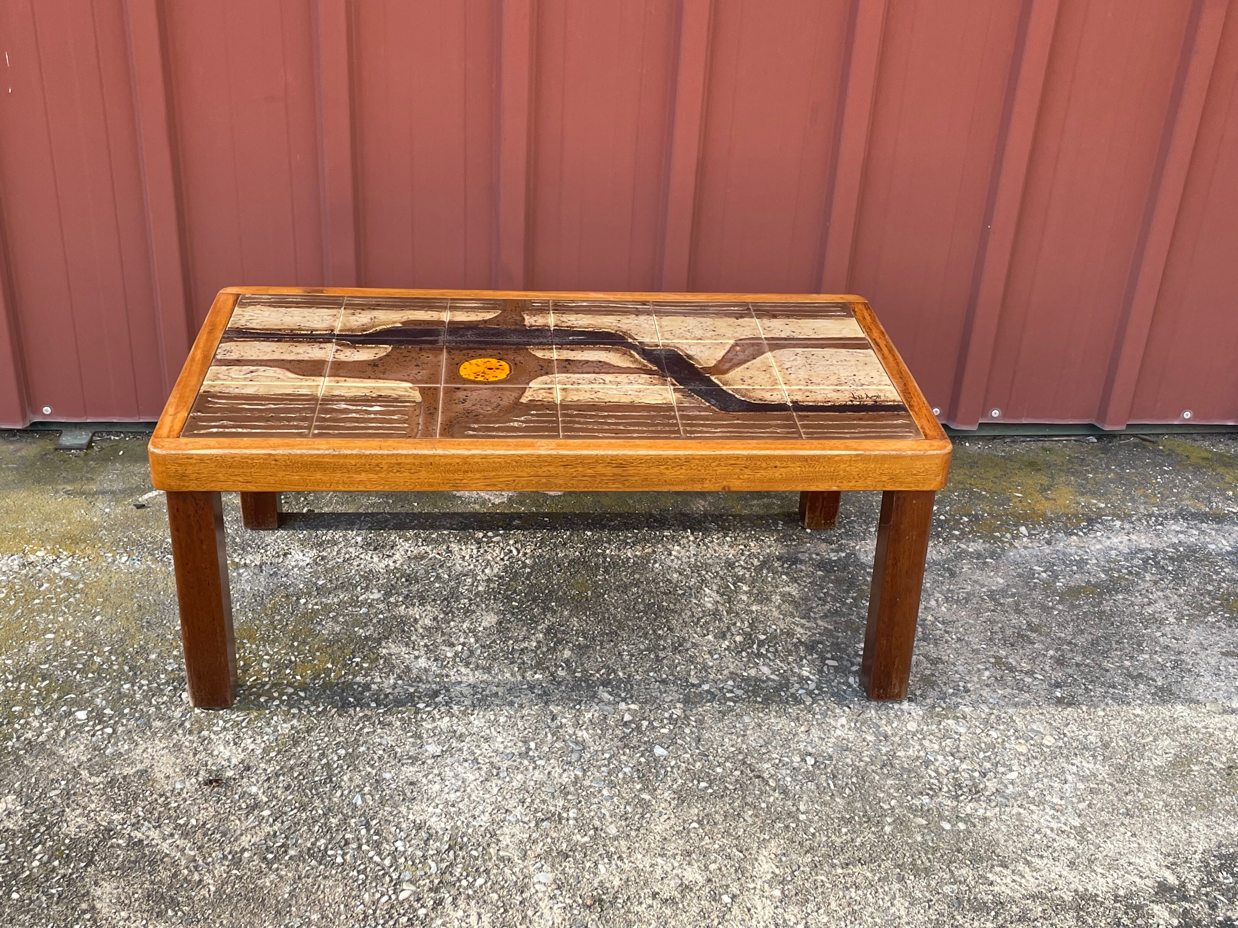 Ceramic coffee table 1960, Jean d'Asti