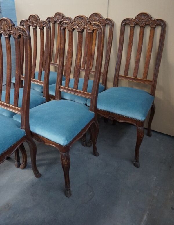 Ensemble de 6 chaises dans le style de louis XV