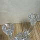 Duo de bougeoirs en verre 2 branches