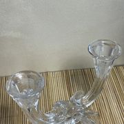Duo de bougeoirs en verre 2 branches