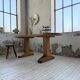 Brutalist pine oval table