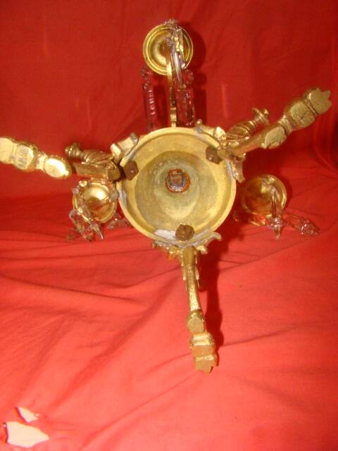 pair of bronze candelabra with 4 candle holders from the late 19th century